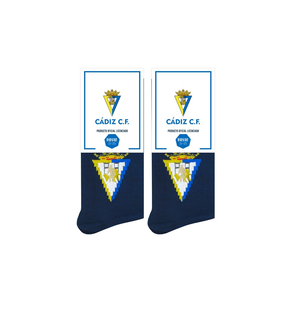 Download Calcetines del Cádiz CF para niños. Modelo Escudo